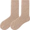 Women's Thick Coral Fleece Mid-Tube Socks: Warm, Non-Shedding, Solid Color – Perfect for Maternity and Floor Wear