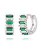 Серьги Geigerjewelry с зелеными багетными камнями Gisvee113 (Булавка из серебра 925 пробы)