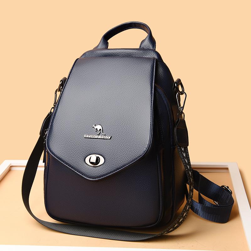 Женский рюкзак из мягкой кожи, дорожная сумка из искусственной кожи