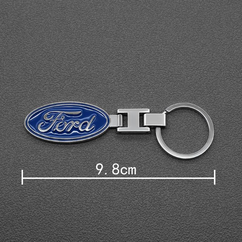 DEFY5 For Ford Focus MK3 Ranger Fiesta S-Max Mondeo MK4 Kuga Badge Emblem 3D Metal Key Rings Car Key Chains Pendant Holder Accessories