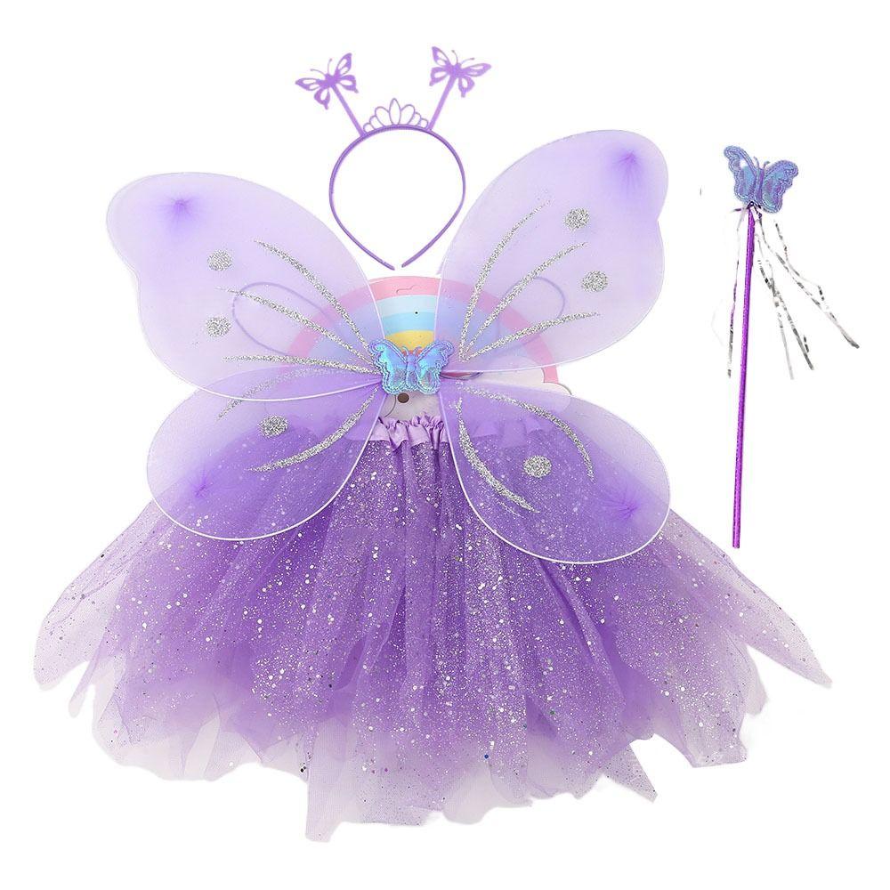 4 шт./компл. юбка-пачка принцесса костюм наборы переодевание фея крыло девушки