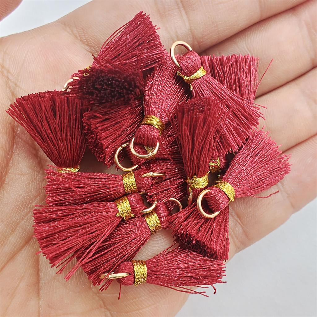 100 шт., ленты-петли, бахрома, материалы ручной работы, аксессуары для волос, маленькая кисточка, ювелирные аксессуары, модные серьги с золотой нитью «сделай сам»