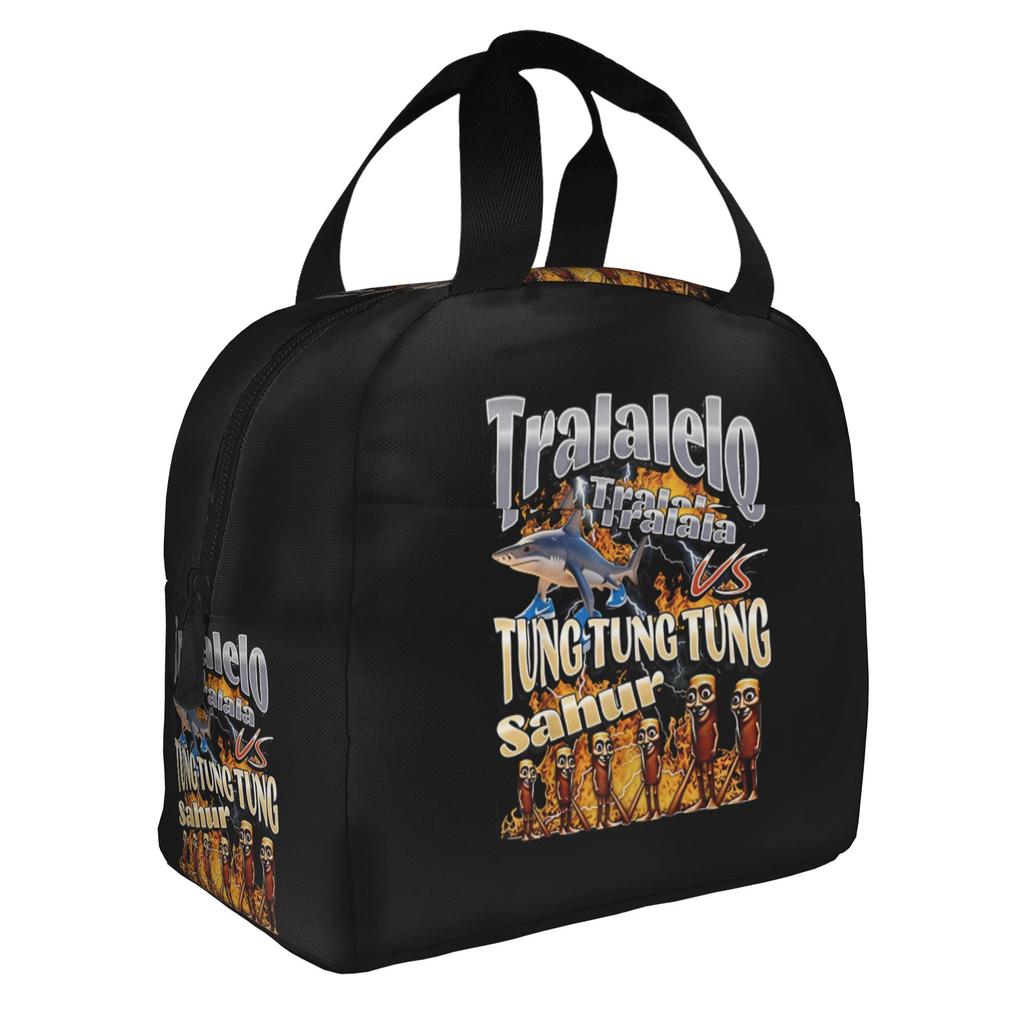 Italian Brainrot Brr Brr Patapim Insulated Lunch Bags for Women Meme Resuable Cooler Thermal Bento Box Outdoor Camping Travel