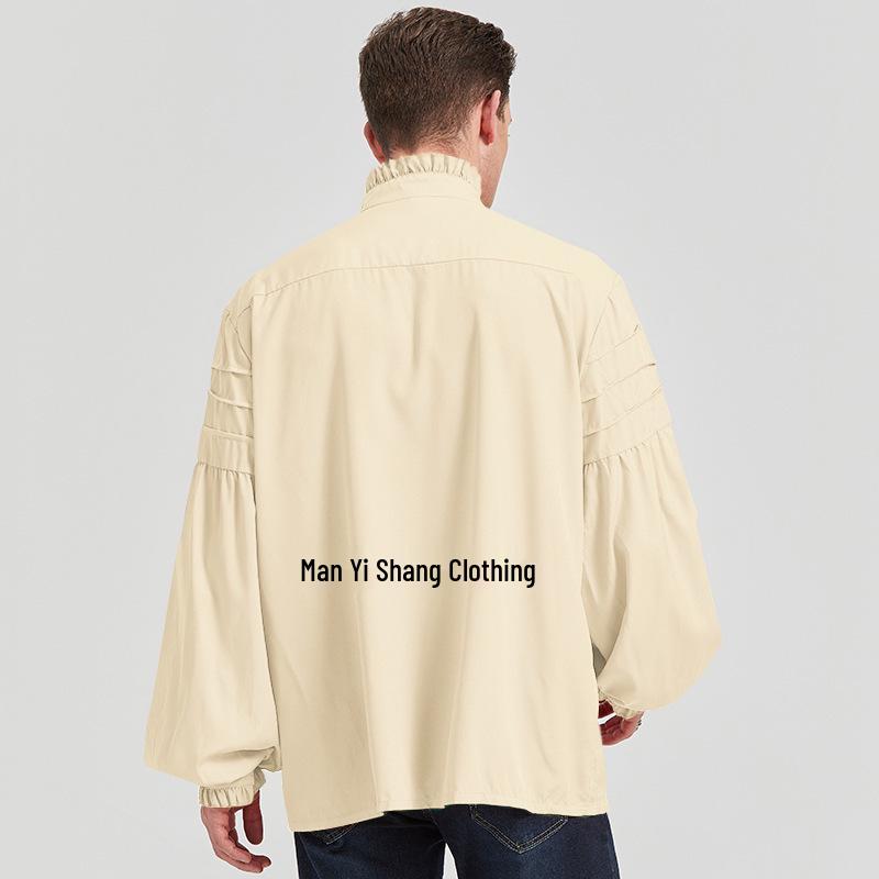 Мужская готическая стимпанк викторианская рубашка 2024