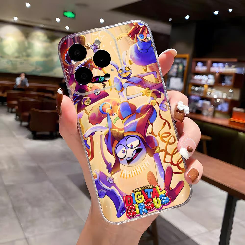 Удивительный D-Digital C-Circus Чехол для телефона Для IPhone 17 Air 16 E 15 14 13 12 Mini 11 Pro Max Анти Прозрачный Защита от падения