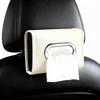 Car Tissue PU Hanging Car Sun Car Gift Box, Leather, Storage, Accessory, Visor/Headrest Mount, Universal, Stylish, Supplies, (White)