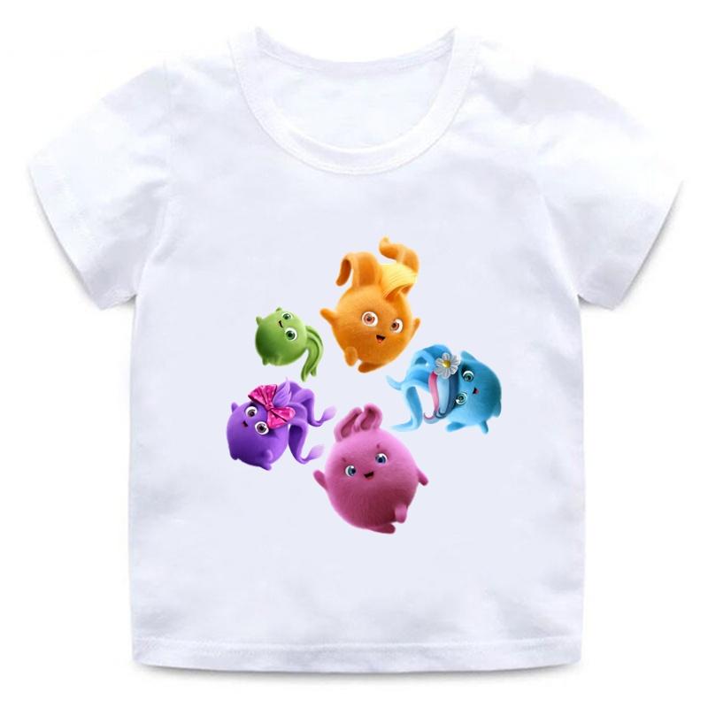 New Sunny Bunnies Cartoon Kids Summer Casual Top Soft Tees Men Women Adults Children Boy Gril Kids Parent Child Cotton T shirt