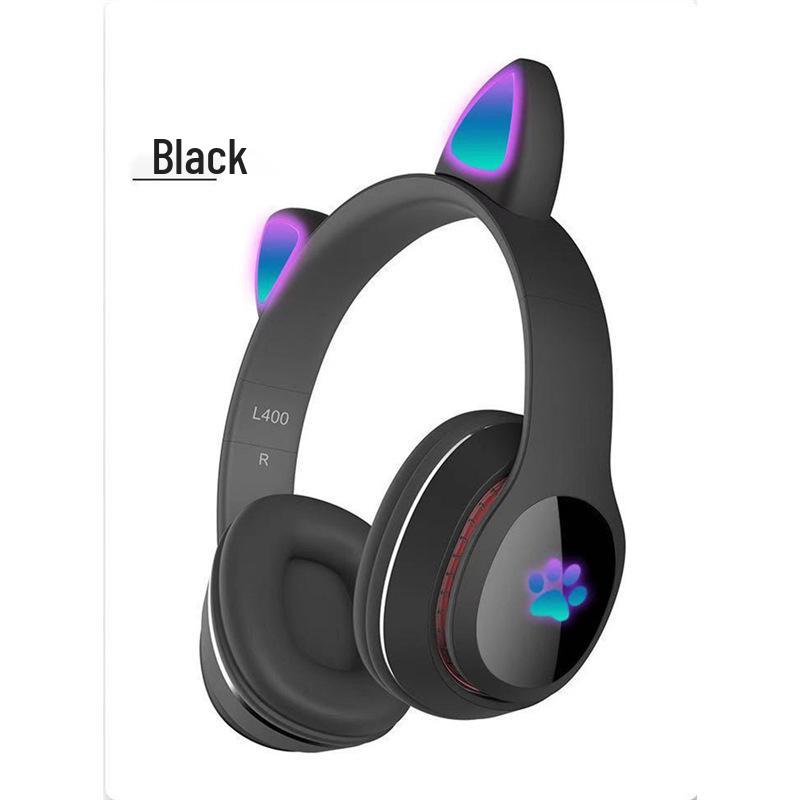 Милые Светящиеся Bluetooth-наушники с кошачьими ушками для детей - Модные Беспроводные Наушники для Девочек