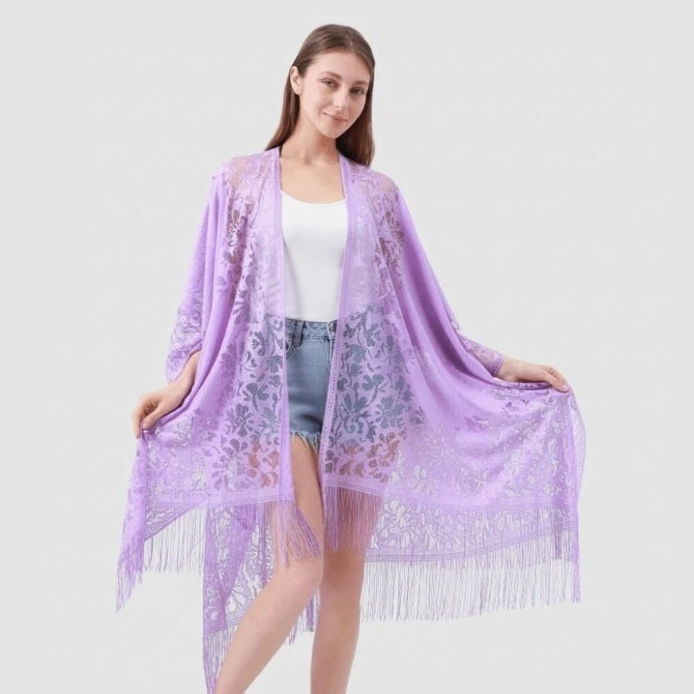 Breathable Sunshade Thin Large Scarf Sunscreen Seaside Vacation Cloak Women
