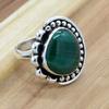 Женское кольцо из стерлингового серебра 925 пробы с зеленым малахитом, ювелирные изделия из окисленного кольца из натурального зеленого малахита