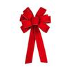 Christmas Decorations High-end Gold Velvet Bow Christmas Flocking Bow Large Red