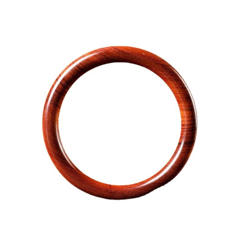 Rosewood and Sandalwood Simple Plain Bracelet for Women Vintage Ethnic Style Wooden Bracelet Gift