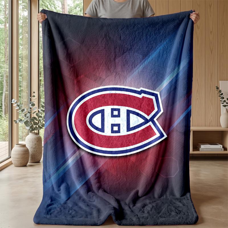 Фланелевое флисовое одеяло Montreal Canadiens Уютное теплое плед для дивана кровати путешествий Всесезонное использование