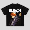 BLEACH Куросаки Ичиго Аниме Печать Футболка Мужская Одежда Женская 2026 Лето Новинка Высокое Качество Хлопок Короткий Рукав Футболка