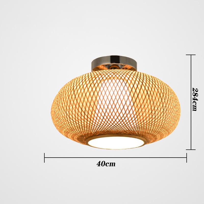 Bamboo Weave Ceiling Lamp: Chandelier for Homes, Tea Shops, or Private Rooms; Japanese Tatami Style.