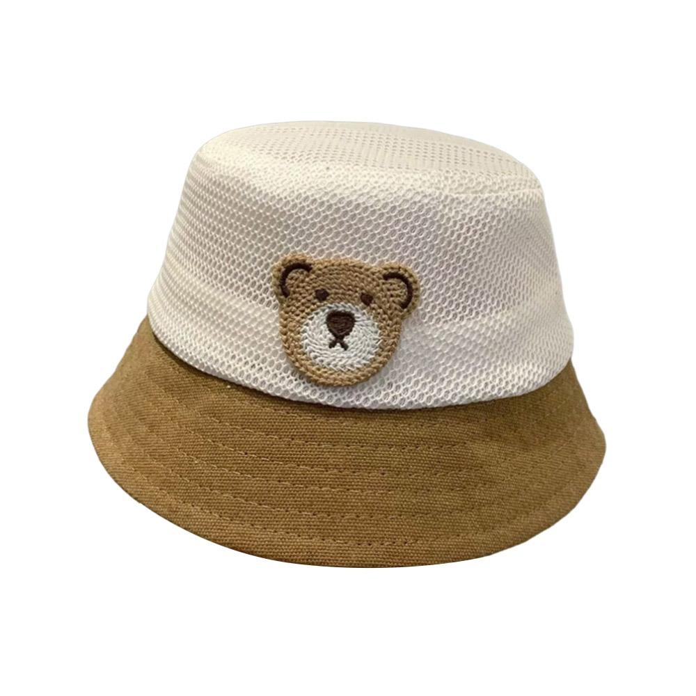 Cartoon Bear Children Sun Visor Hat Sun Protection Breathable Sunscreen Buckets Hat Uv Protection Sunshade Hat Summer