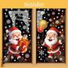 Window Festive Static Decals With Santa Snowman Snowflakes For Christmas Decor