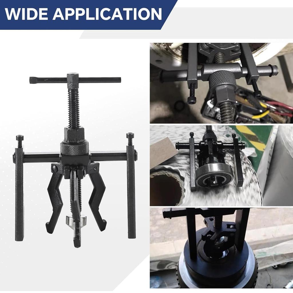Auto Removal Tool Wheel Inner Bearing Puller Three-Claw Bearing Puller Tool Gear Puller Car Repair Inner Shaft Removal Tool