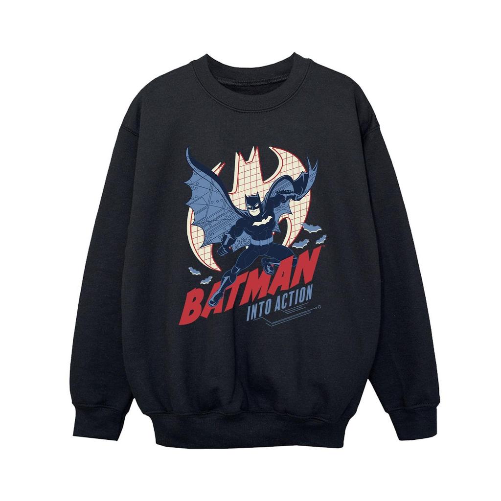 DC Comics Boys Batman Into Action Sweatshirt