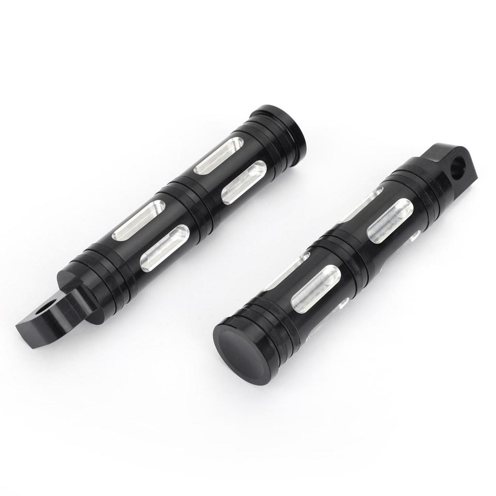 CNC Cut Motorcycle Black Foot Pegs For Harley Chopper Touring Sportster