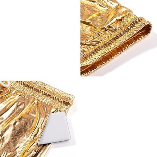 Men Shorts Elastic Drawstring Waist Casual Shorts with Pockets Solid Color Bright Color Loose Fit Shorts