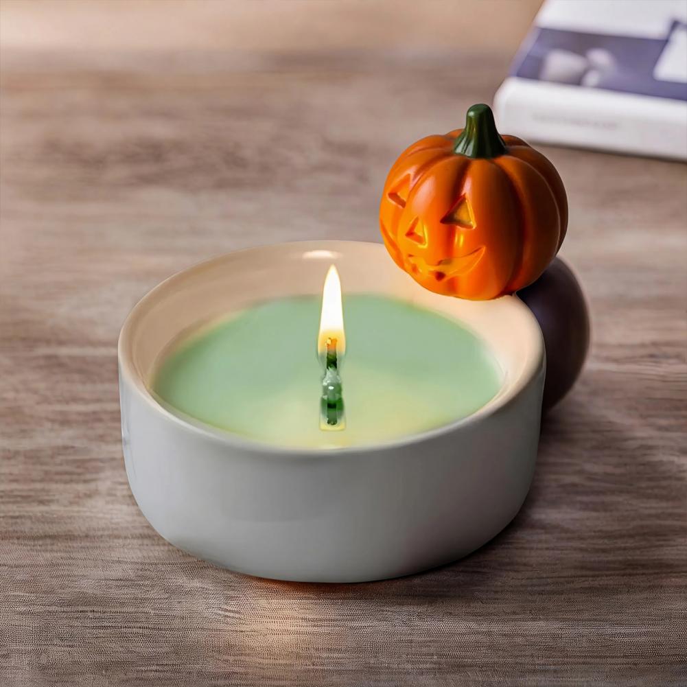 Halloween Candle Stand Spider Candle Holder Spooky Halloween Resin Candle Holder with Ghost Spider Candlestick Holder Spooky Dec