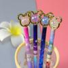 Cute Cartoon Crystal Bear Gel Ink Pens Kawaii Stationery Material Office School Supplies Kids Gifts 1 Piece