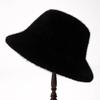 Women Winter Hat Thick Fuzzy Plush Faux Fur Heat Retention Windproof Fisherman Hat Short