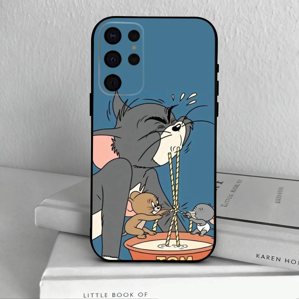 F-Funny TomS Cartoon J-JerryS Phone Case For Samsung S25,S24,S21,S22,S23,S30,Ultra,S20,Plus,Others Soft Black Cover