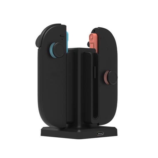 Зарядная док-станция для Nintendo Switch 2 Joy-Con 4-в-1 Зарядная база для игрового контроллера 4-портовое магнитное зарядное устройство для геймпада Зарядная станция со светодиодным индикатором