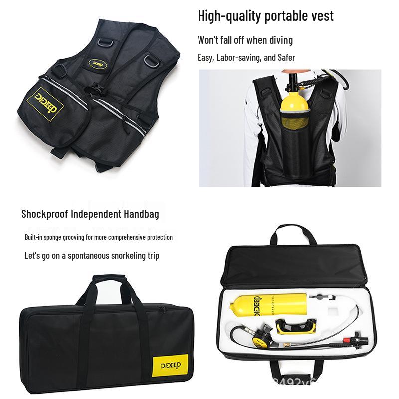DIDEEP X5000Pro 2L Комплект для дайвинга и снорклинга с аквалангом и манометром
