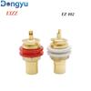 EIZZ EZ-102 Teflon RCA Socket Gold Plated Phosphor Bronze Lotus Jack Hi-Fi Audio Signal ConnectorGood Product