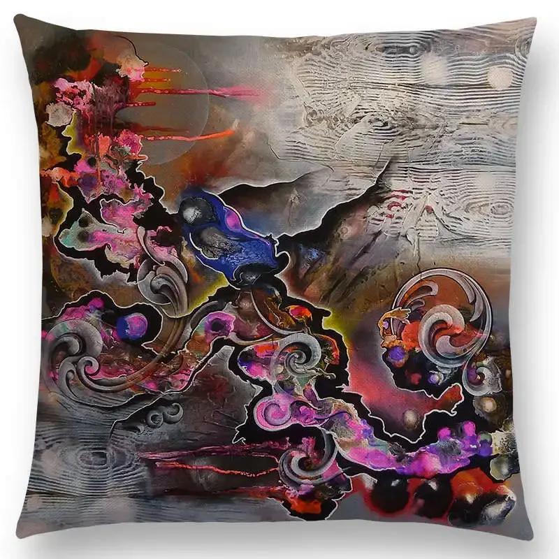 Новая d напечатанная великолепная абстрактная картина скульптура таинственный узор фантастическая наволочка для дивана наволочка для подушки