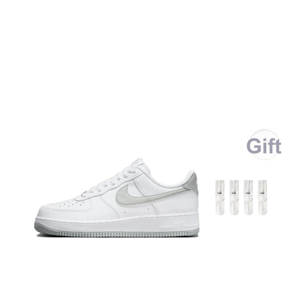 Nike Мужские кроссовки Nike Air Force 1 07 Белые с светло-дымчато-серым FJ4146-100