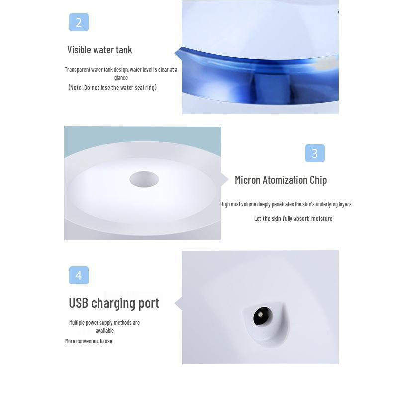 Мини Бесшумный USB Увлажнитель и Диффузор для Эфирных Масел для Дома, Офиса, Общежития - Компактный Очиститель Воздуха