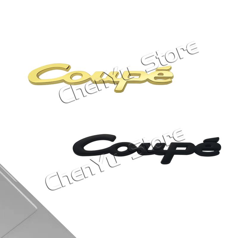 For Coupe Metal Emblem Opel Fiat Abarth Hyundai Toyota Mini Cooper Subaru Nissan Volvo 3D Decals Sticker Rear Trunk Badge Logo