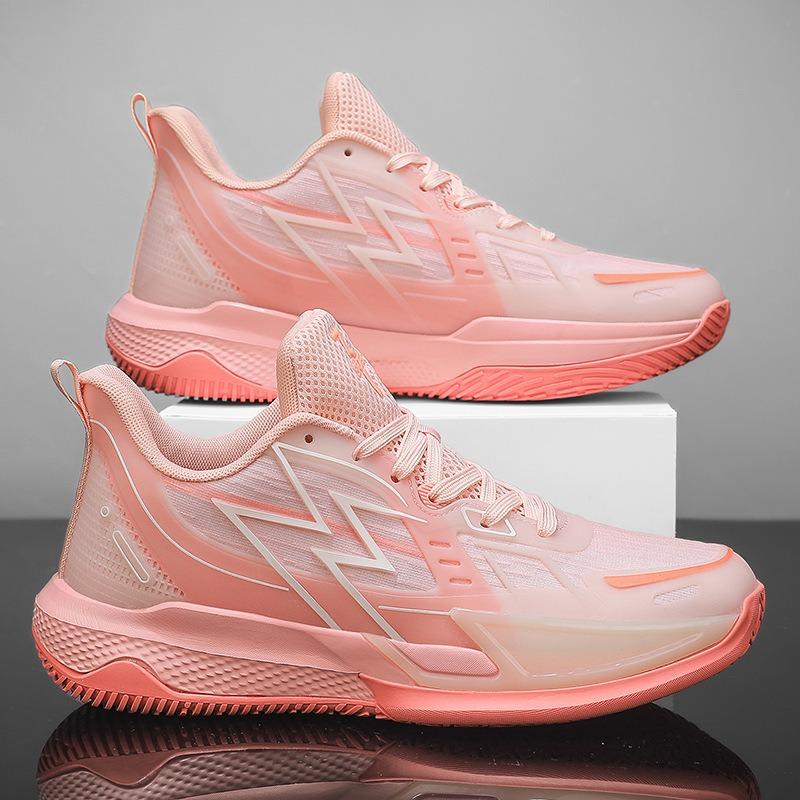 Баскетбольные кроссовки мужские спортивные кроссовки новые 2 весна и лето сетчатые дышащие светящиеся высокие износостойкие кроссовки