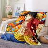 1PC One Piece Monkey D Luffy Patterned Flannel Blanket Suitable For All Seasons For Home Decor Warmth And Comfort Gifts Holiday Present