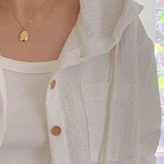 Женские полосатые рубашки на пуговицах с капюшоном и длинными рукавами, летний кардиган с защитой от солнца