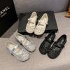 Baotou Cool Women's Shoes Summer New Outer Wear Bow Soft Sole Mary Jane Shoes Ballet Mesh Flat Sole Single Shoes