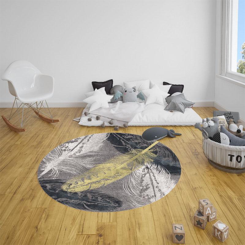 Современный круглый ковер с тигром для гостиной, противоскользящий коврик для спальни, компьютерный стул, коврики, детские ковры и коврики 100 см/120 см