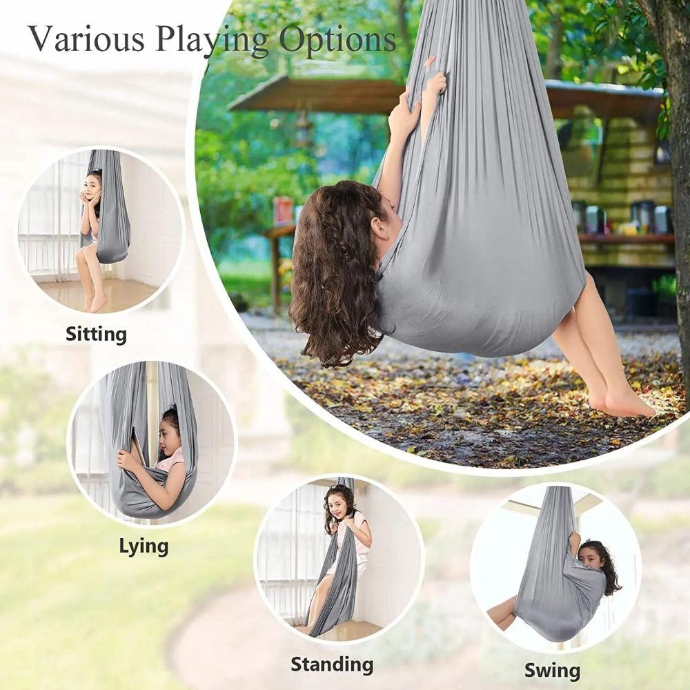 Multicolour Children Aerial Hammock Elastic Air Swing Chair Toy Yoga Fitness Tool  Indoor