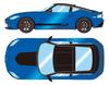 EIDOLON Nissan Fairlady Z Customized Seiran Finished Model EM735C Make-up 1/43 Edition, Blue/Super Black,