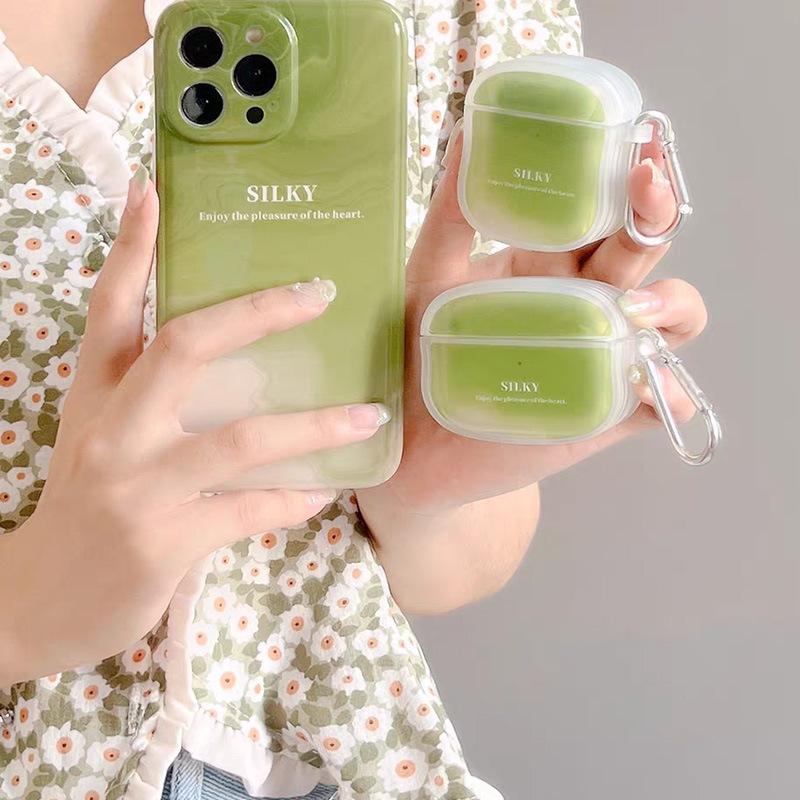 Matcha green gradual change TPU protective case, suitable for AirPods 1/1/1/1/Pro/Pro1 generation earphone cover
