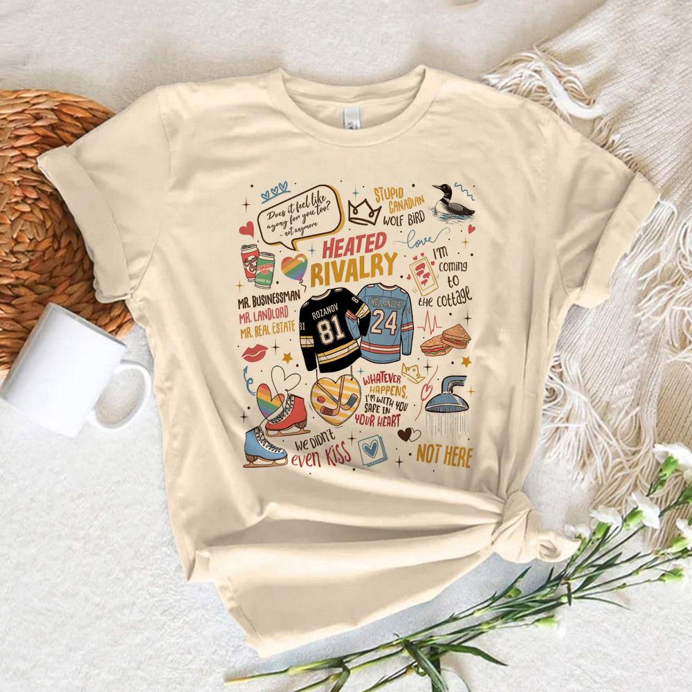 Shane Hollander 24 Ilya Rozanov 81 T Shirts Movie Heated Rivalry Vintage Graphic Tshirt Unisex Women Cartoon 2026 Summer T Shirt