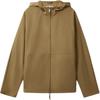 Minimalist Comfortable Versatile Casual Waterproof Windproof Hooded Jacket Men Jacket Khaki 40EM585-QR1