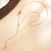 Salircon Fashion Creative Colorful Resin Stainless Steel Chain Necklace 2026 New Simple Charm Long Tassel Clavicle Chain Jewelry