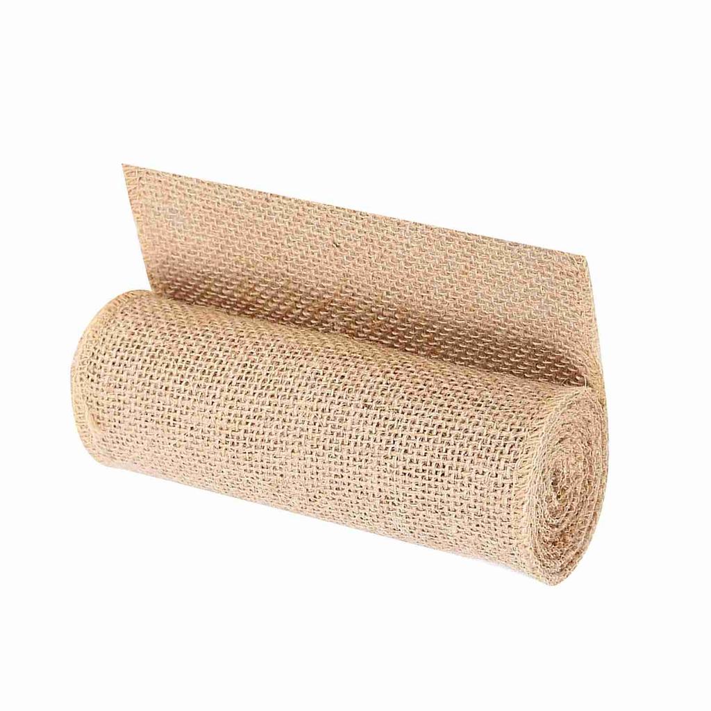 Винтажный Натуральный Мешковина Джут Мешковина Лента Дорожка на Стол Поделки Стул Рождество Свадебная Вечеринка