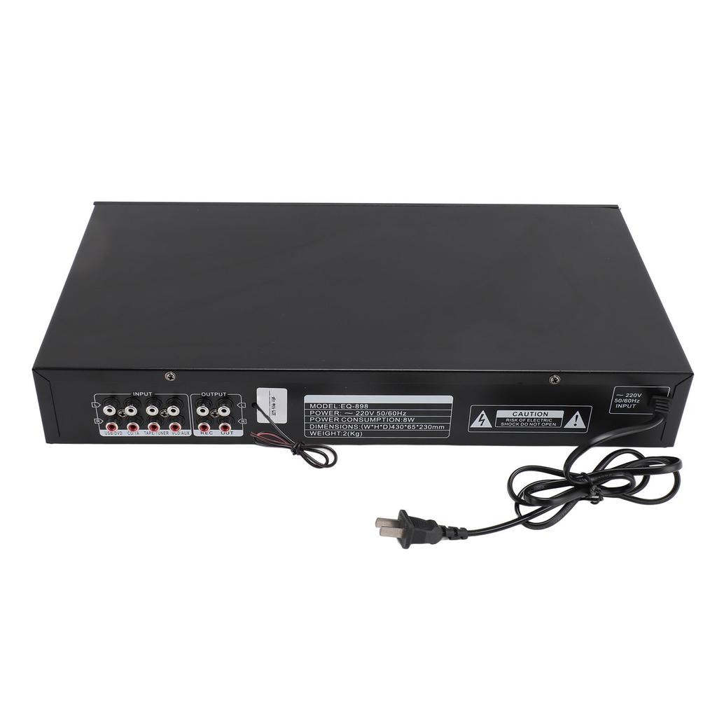 20-полосный эквалайзер, встроенный Bluetooth, регулировка высоких и средних частот, поддержка стереоэквалайзера U Disk