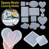 Искусство Силиконовая форма для изготовления ювелирных изделий Эпоксидная смола Формы для литья Форма для подставки Квадратная/Круглая/Облако/Любовь